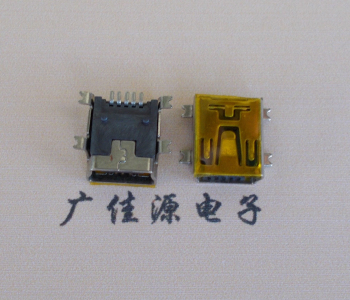 连云港MINI USB 5P 接口 母座 全贴带麦拉 高9.6带0.9柱子