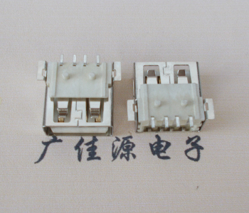连云港USB AF方形脚 贴片母座 1.0/1.2柱子直边接口