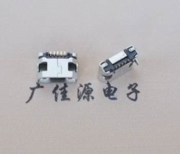 连云港迈克小型 USB连接器 平口5p插座 有柱带焊盘