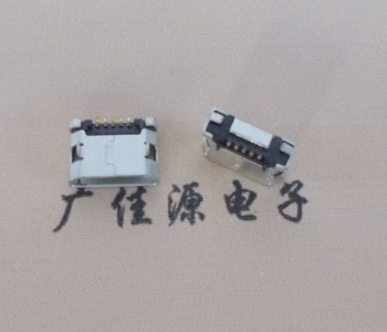 连云港MICRO USB接口 90度卧式母座 插板有柱直边