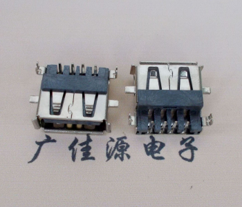 连云港AF USB母座90度 DIP沉板3.9/4.9 耐高温有卷边