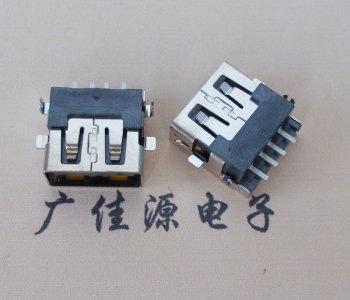 连云港 USB母座 贴片沉板3.5/4.9 直口/卷口铜壳/铁壳
