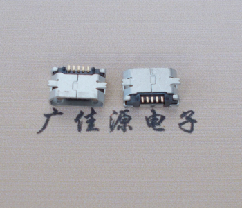 连云港Micro USB平口全贴板 鱼叉脚5.0长带定位柱加焊盘
