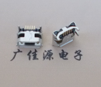 连云港Micro USB母座牛角间距7.2x6.6mm加长端子定位柱