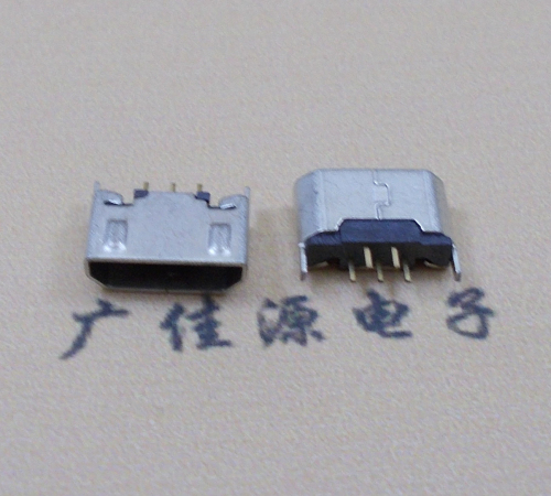 连云港迈克USB 180度母座5p直插带地脚1.5端子直口