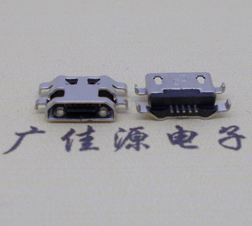 连云港micro usb5p连接器 反向沉板1.6mm四脚插平口