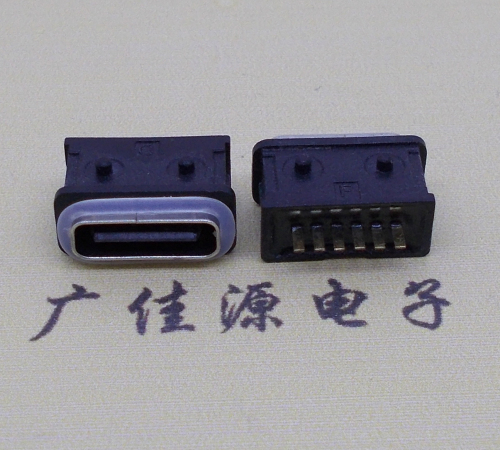 连云港防水type-c6p母座立式直插带定位住连接器