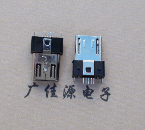 连云港MICRO USB 5P公头B型SMT贴板带柱