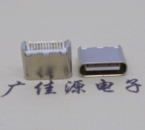 连云港type-c24p母座短体6.5mm夹板连接器
