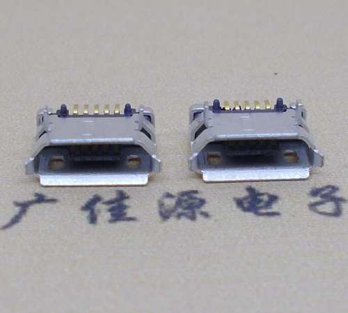 连云港高品质Micro USB 5P B型口母座,5.9间距前插/后贴端SMT
