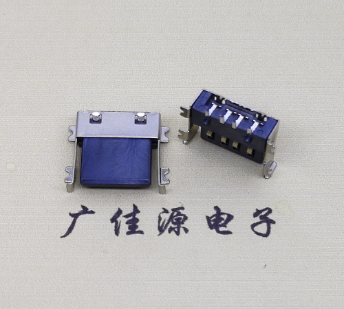 连云港薄胶芯母座 USB2.0卧式贴板A母10.0短体尺寸